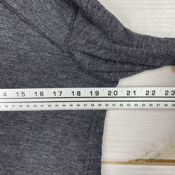 We The Free People Top Womens XS Dark Grey Split Back Turtleneck Knit Sweater - Picture 8 of 10